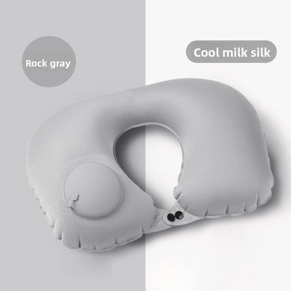 Inflatable neck pillow