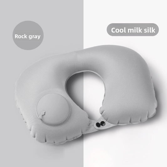 Inflatable neck pillow
