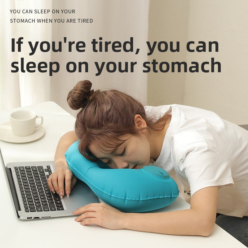 Inflatable neck pillow