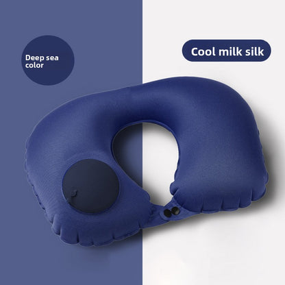 Inflatable neck pillow