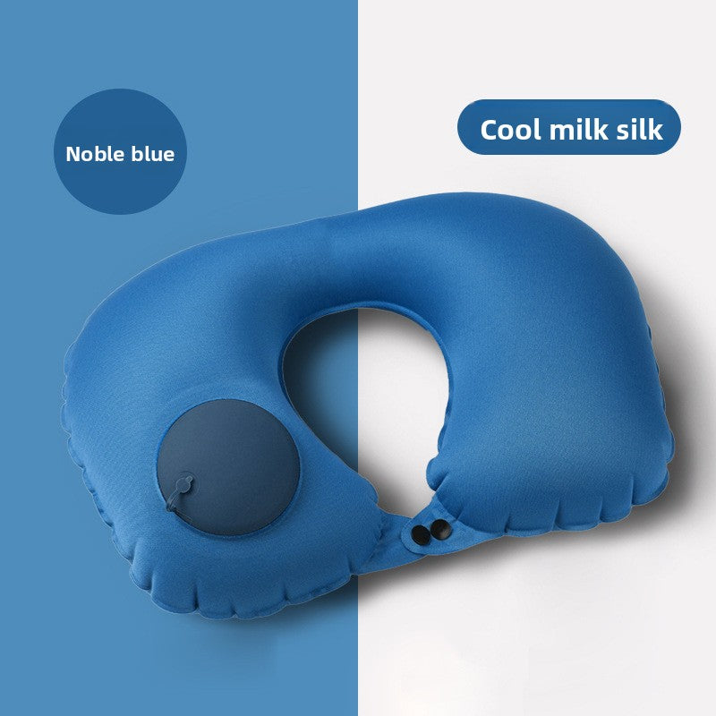 Inflatable neck pillow