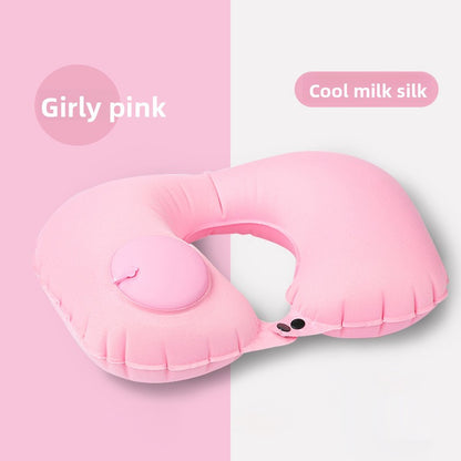 Inflatable neck pillow