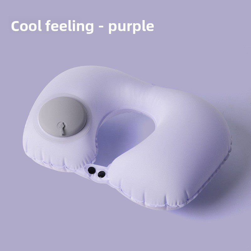 Inflatable neck pillow