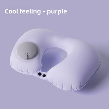 Inflatable neck pillow