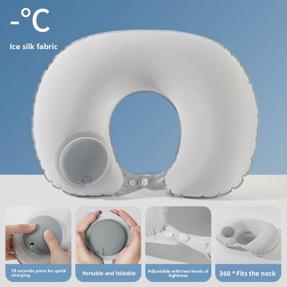 Inflatable neck pillow