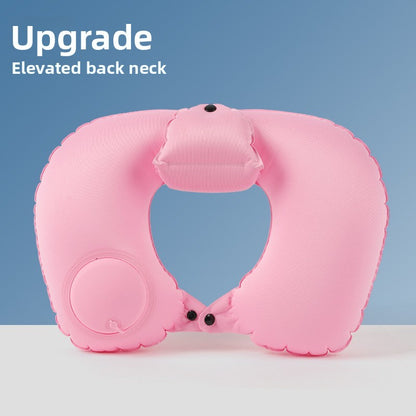 Inflatable neck pillow