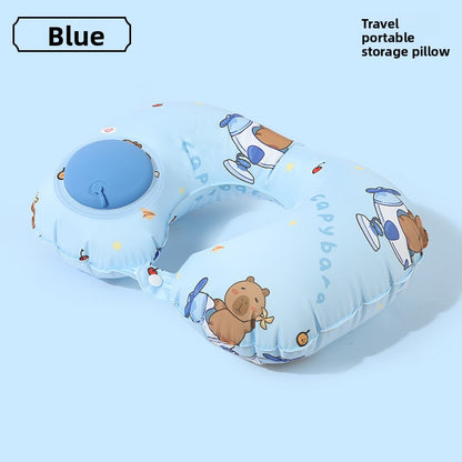 Inflatable neck pillow