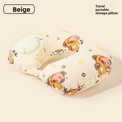 Inflatable neck pillow
