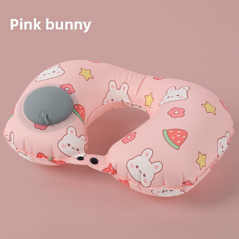 Inflatable neck pillow