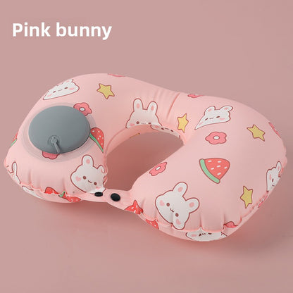 Inflatable neck pillow