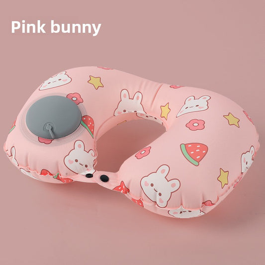 Inflatable neck pillow
