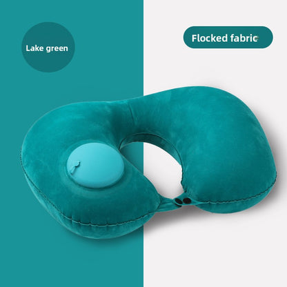 Inflatable neck pillow