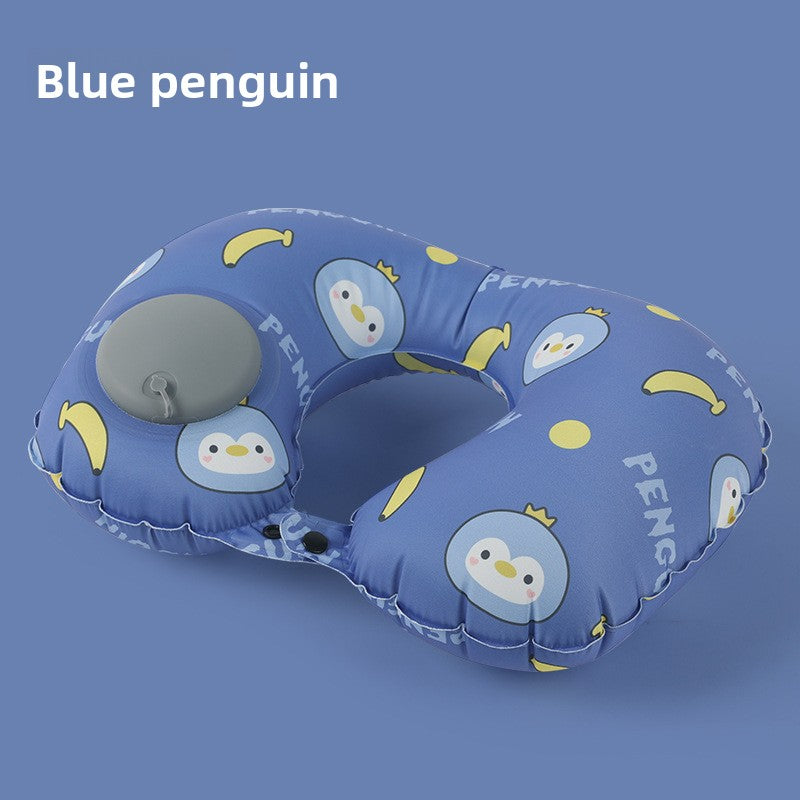 Inflatable neck pillow