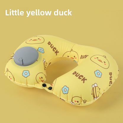Inflatable neck pillow