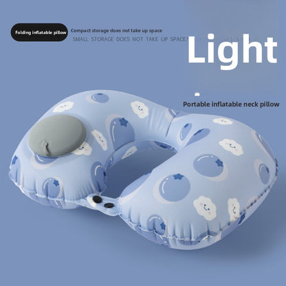 Inflatable neck pillow