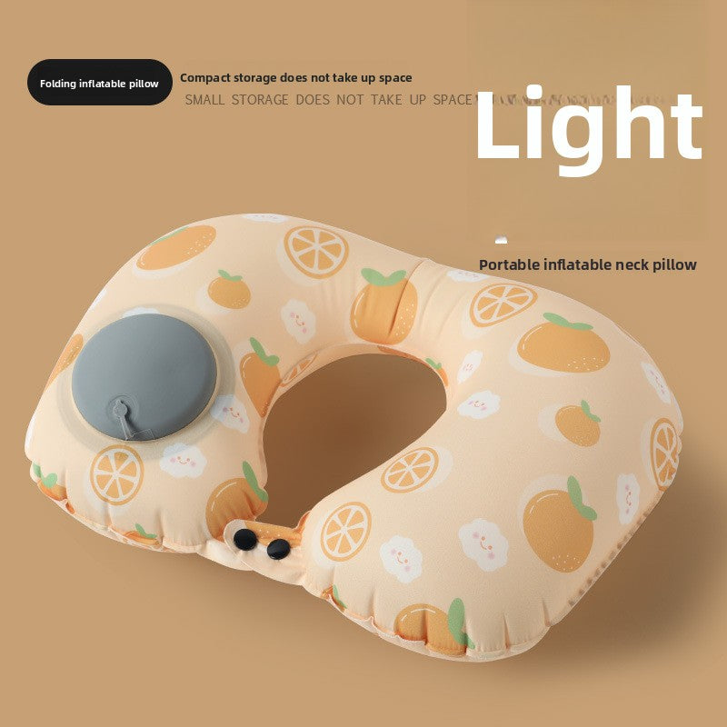 Inflatable neck pillow