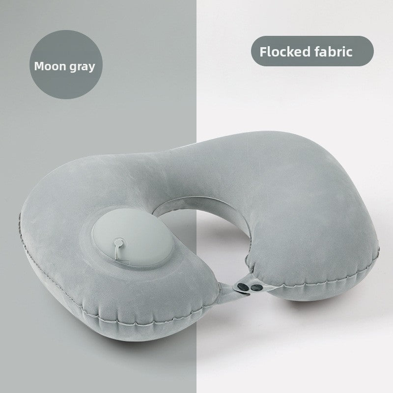 Inflatable neck pillow