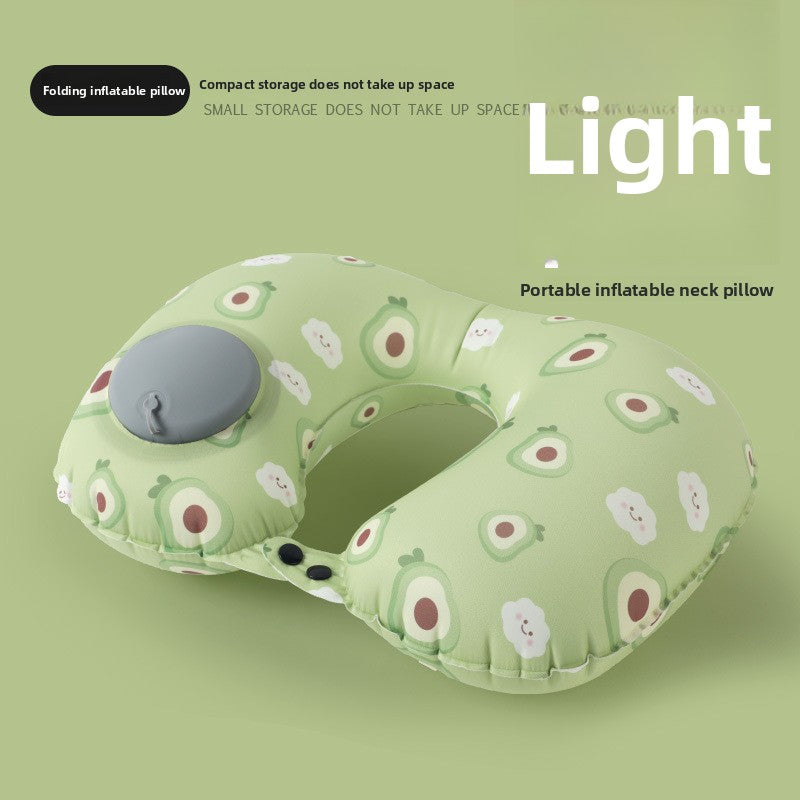 Inflatable neck pillow