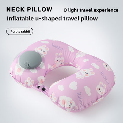 Inflatable neck pillow