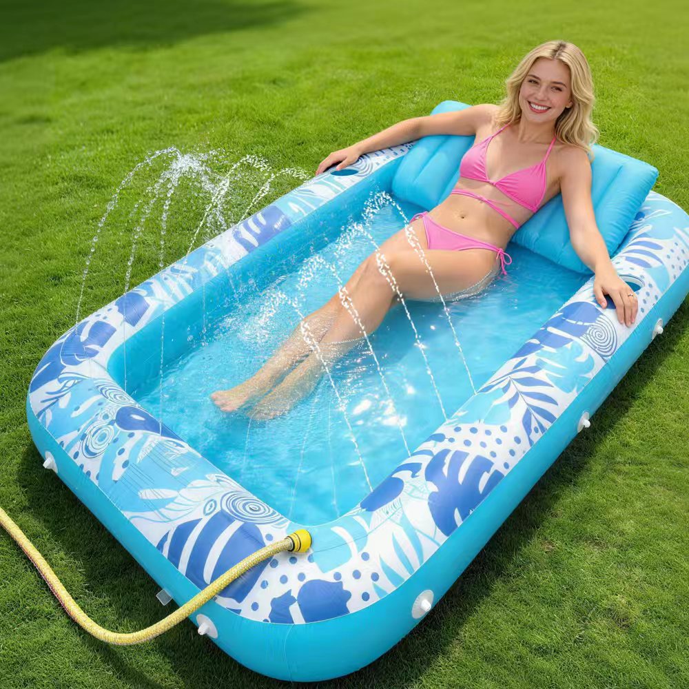 Inflatable pool bed