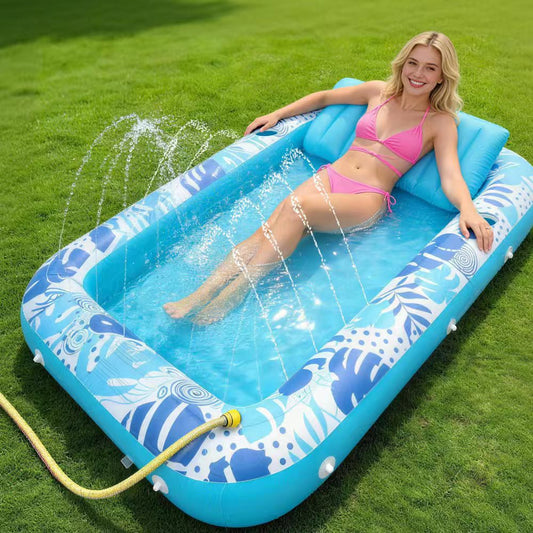 Inflatable pool bed