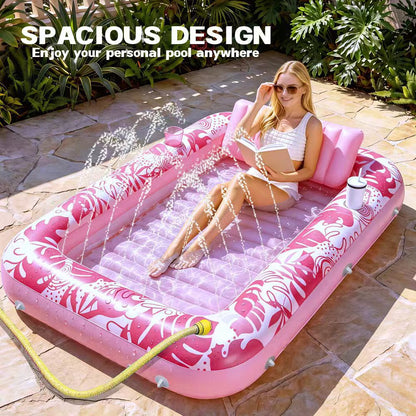 Inflatable pool bed