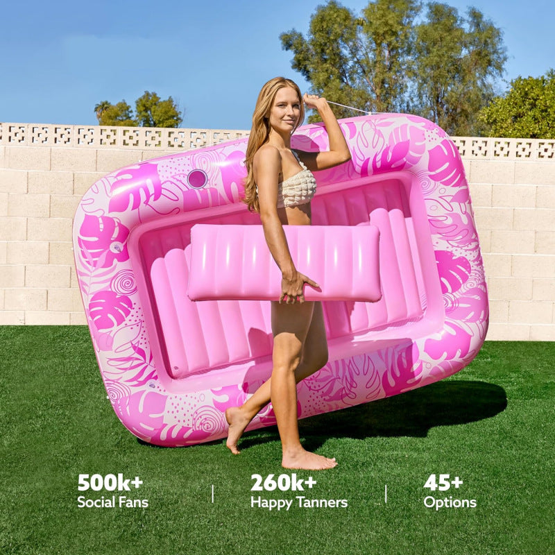 Inflatable pool bed
