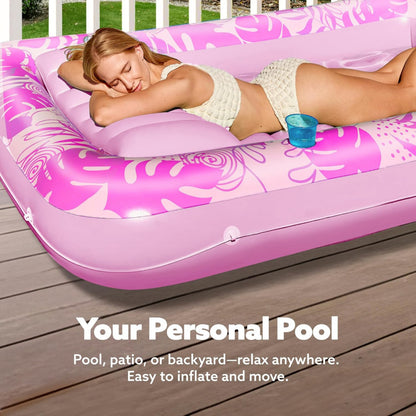 Inflatable pool bed