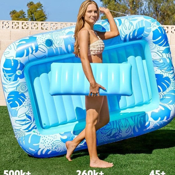Inflatable pool bed