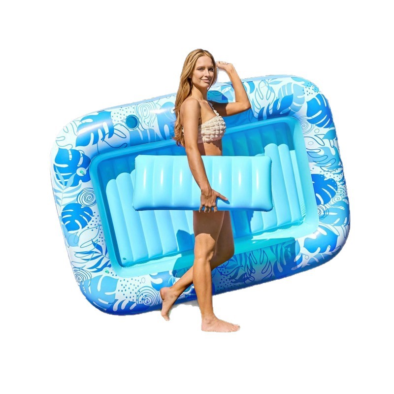 Inflatable pool bed