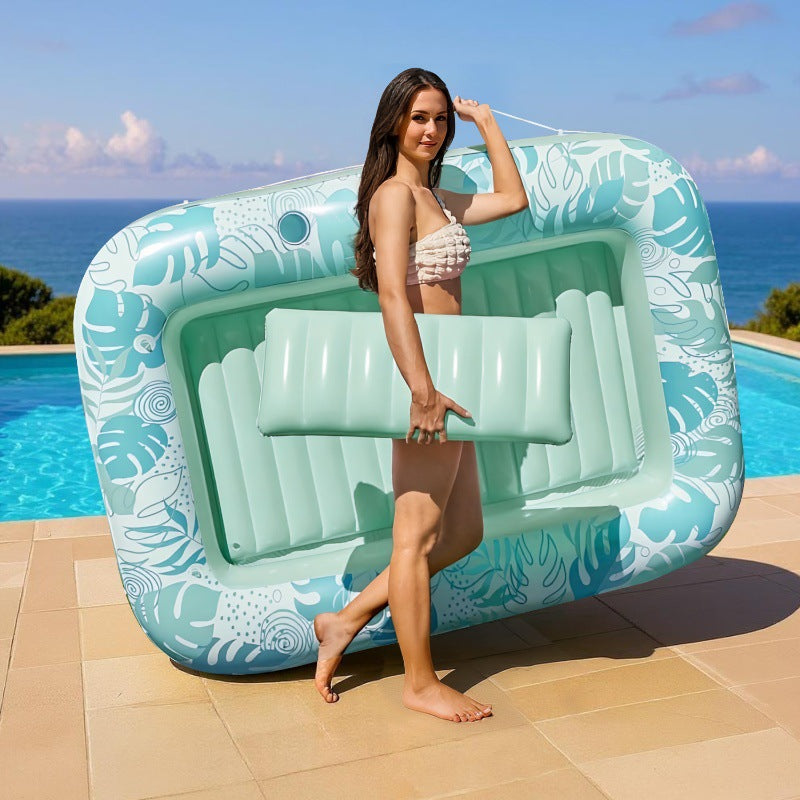 Inflatable pool bed