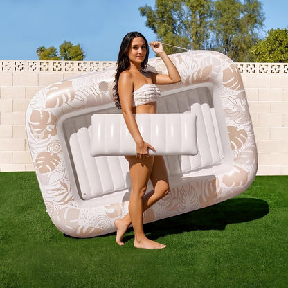 Inflatable pool bed