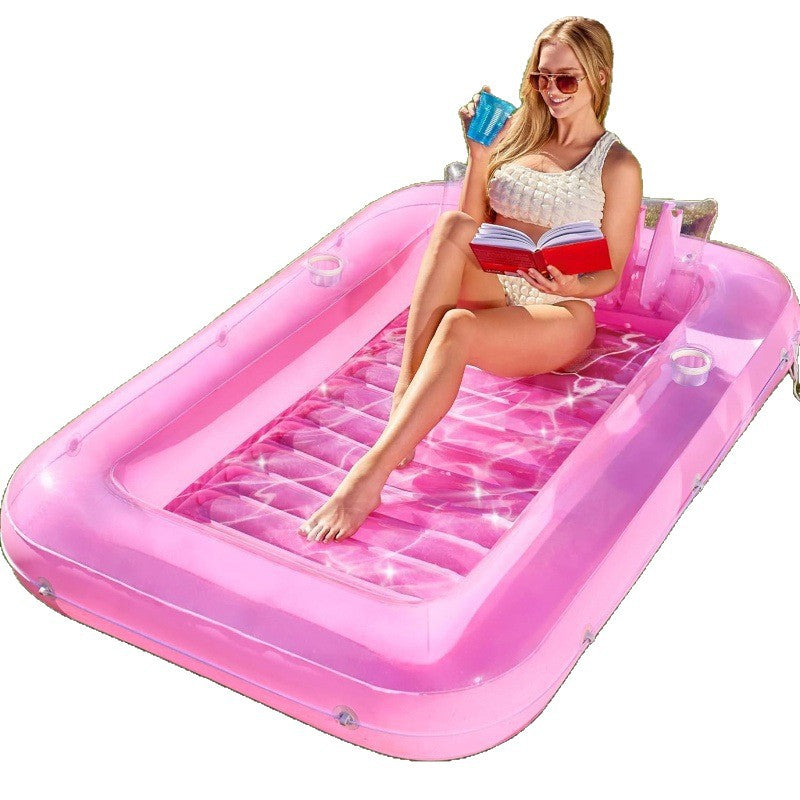 Inflatable Pool Lounge Floating Sunbathing Drift Board
