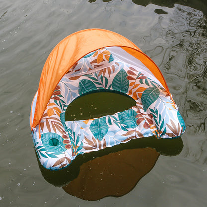 Inflatable PVC Lounge Chair with Sunshade and Backrest