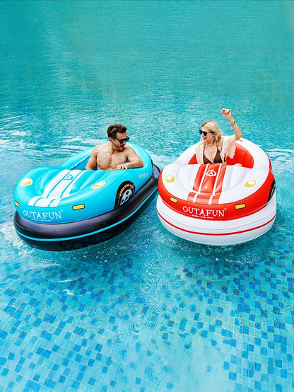 Inflatable Racing Car Water Float with Thruster