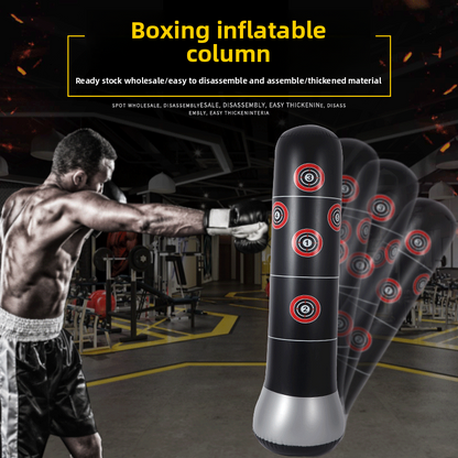 Inflatable standing boxing pillar figure