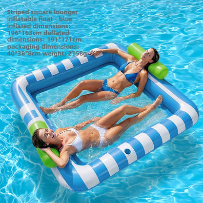 Inflatable Sunbathing Floating Bed with Cup Holder