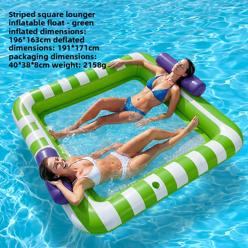 Inflatable Sunbathing Floating Bed with Cup Holder