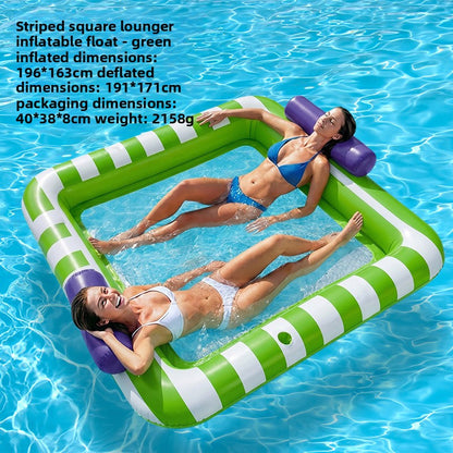 Inflatable Sunbathing Floating Bed with Cup Holder
