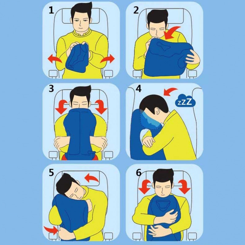 Inflatable Travel Pillow with Lumbar Support