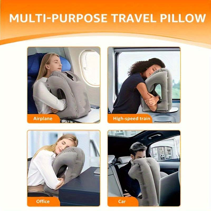 Inflatable Travel Pillow with Lumbar Support