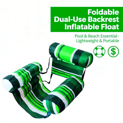 Inflatable Water Float Lounge Chair with Backrest