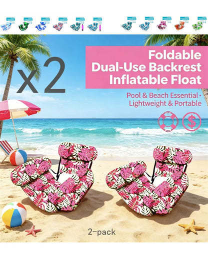 Inflatable Water Float Lounge Chair with Backrest