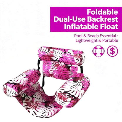 Inflatable Water Float Lounge Chair with Backrest