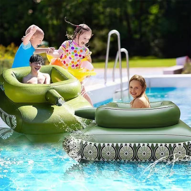 Inflatable Water Spray Tank Toy for Pool Games