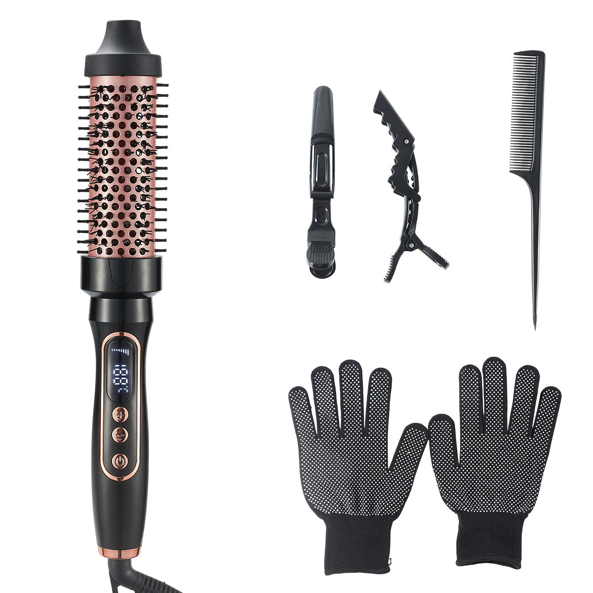 Infrared Hair Styling Comb Straightener Curler