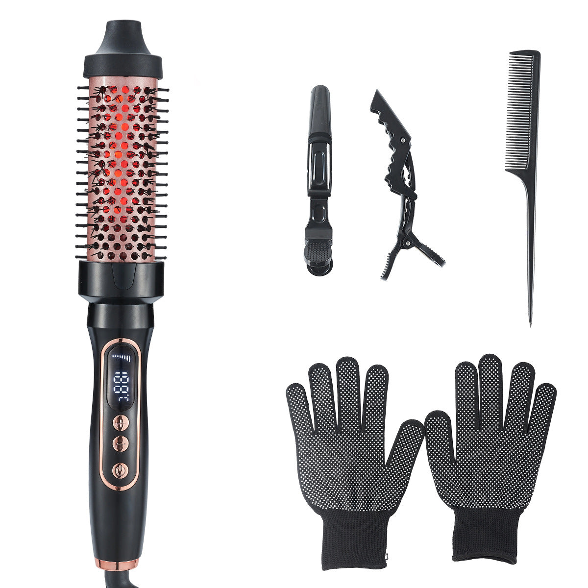 Infrared Hair Styling Comb with LCD Display