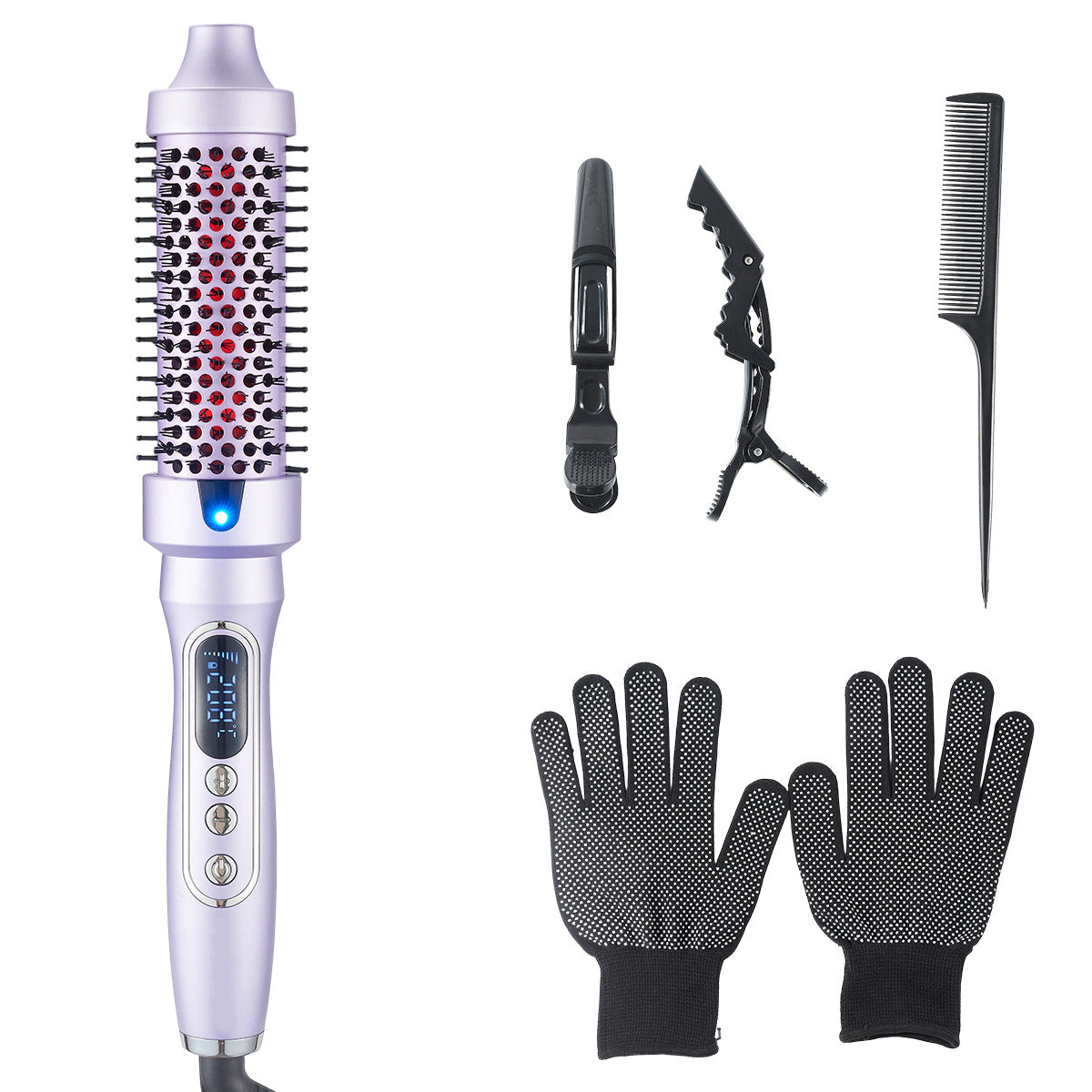 Infrared Hair Styling Comb with LCD Display