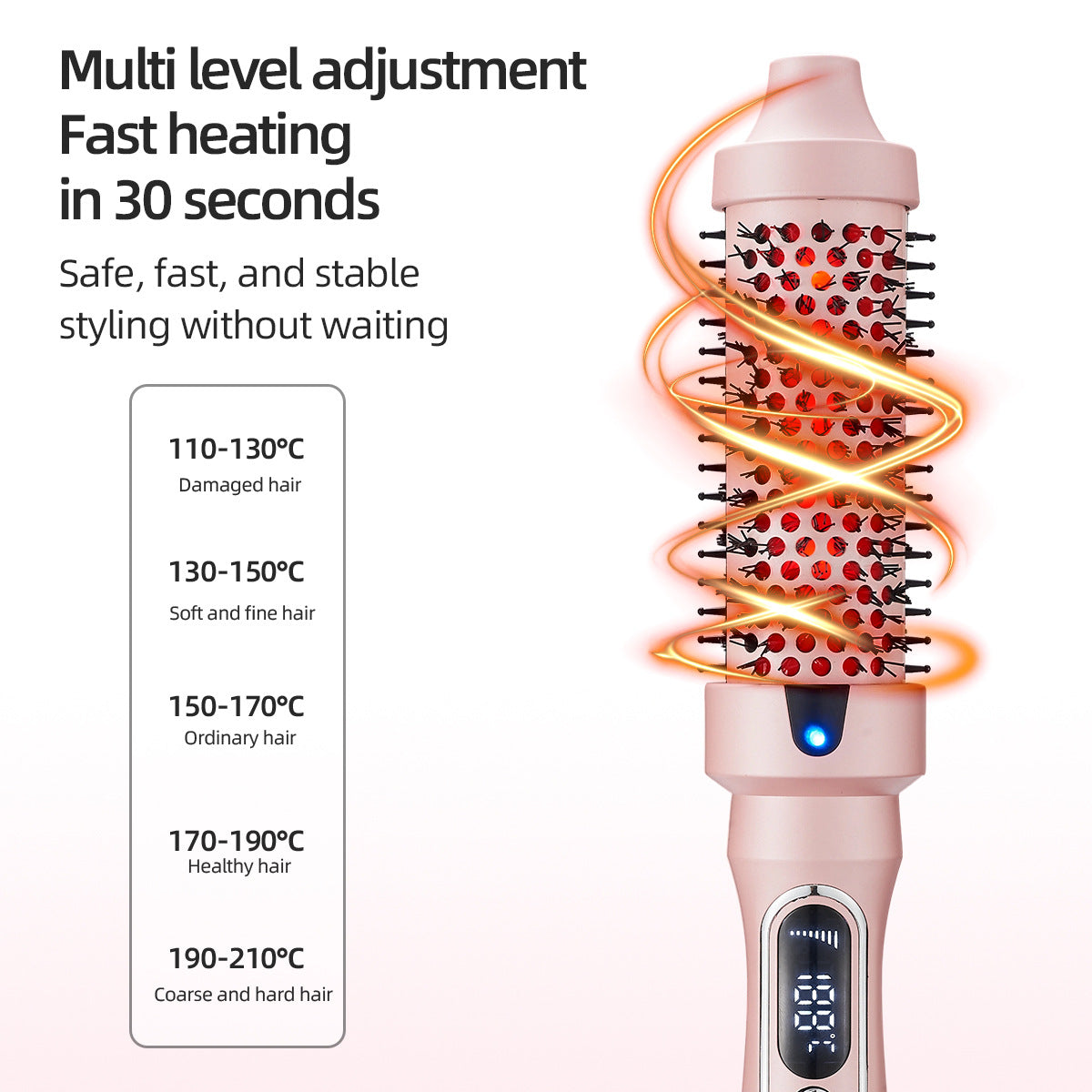 Infrared Hair Styling Comb with LCD Display