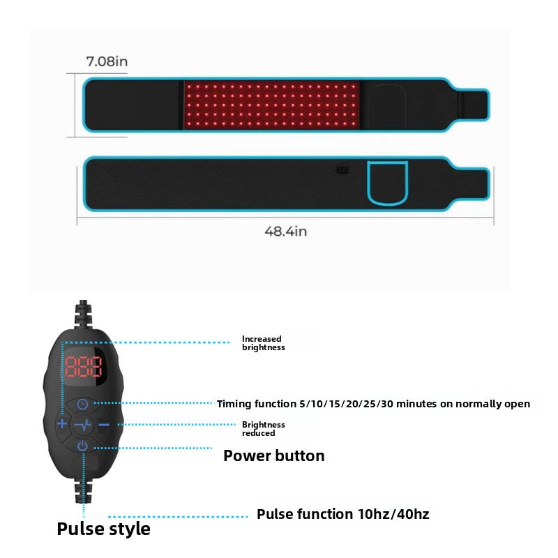 Infrared physiotherapy belt